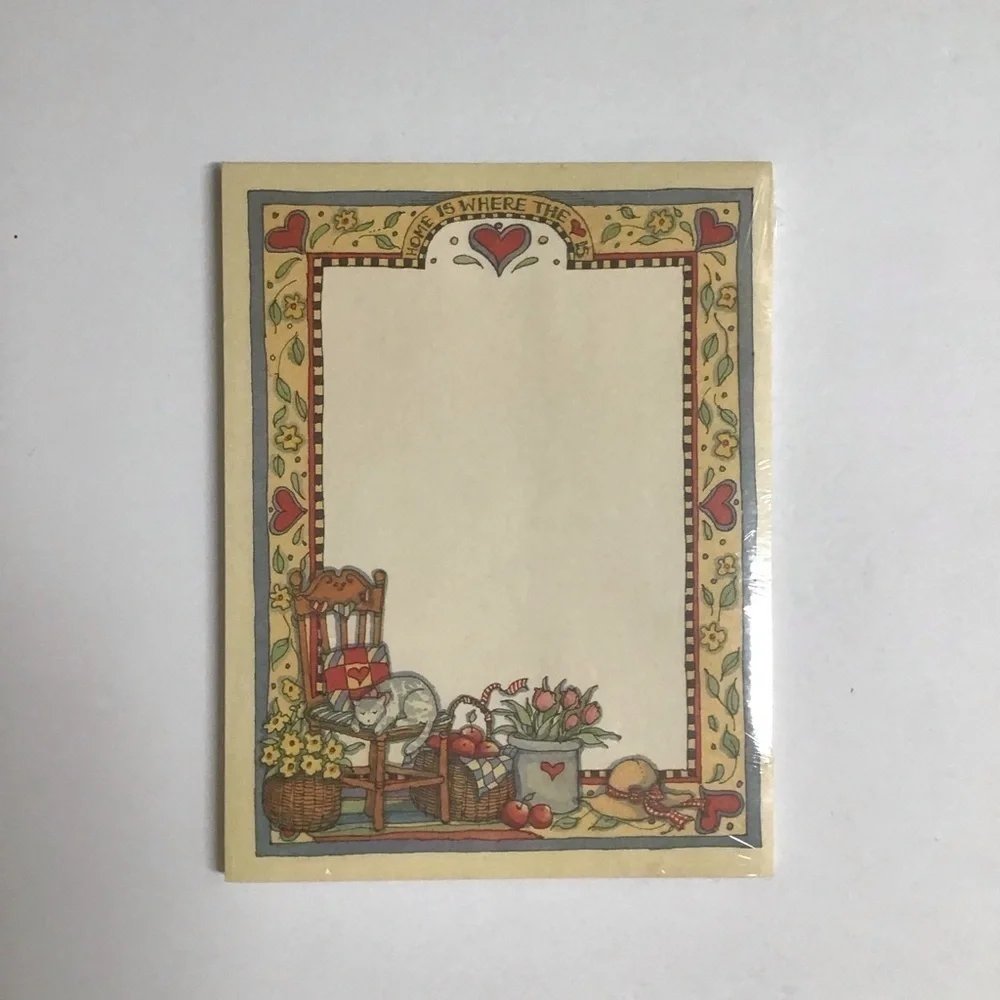 Susan Winget 1992 Napping Cat Note Pad by NEW 5x7 Stationery Main Street Press